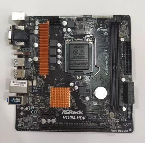 Дънна платка ASRock H110M-DGS + Intel core i3 6100 + 8GB DDR4 + охлади