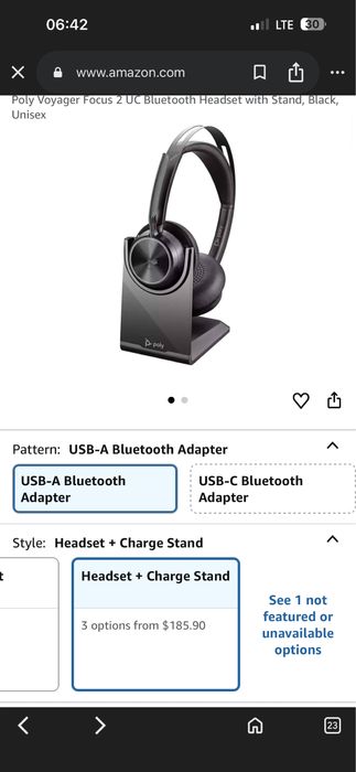 Poly - Voyager Focus 2 UC USB-A Headset with Stand