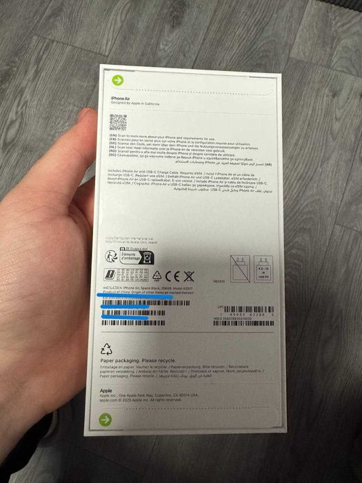 Iphone Air 17 256GB Space Black  - Чисто нов!