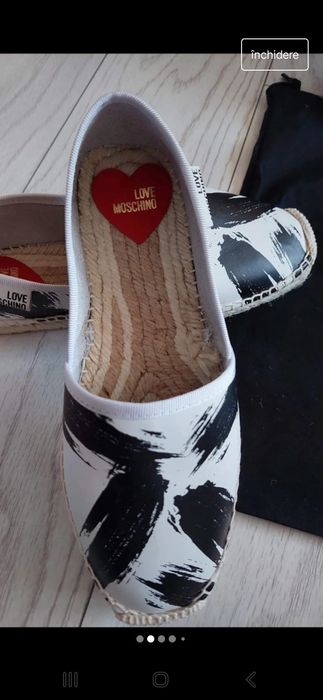 Espadrile Love Moschino, marimea 36 - piele naturala