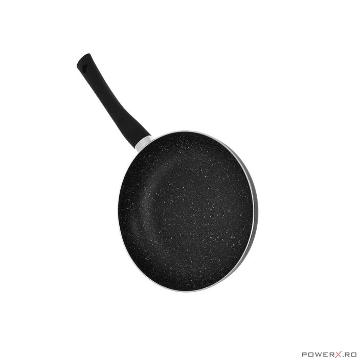 Tigaie din aluminiu, cu capac, marmorata, neagra, 5 x 28cm, Kinghoff