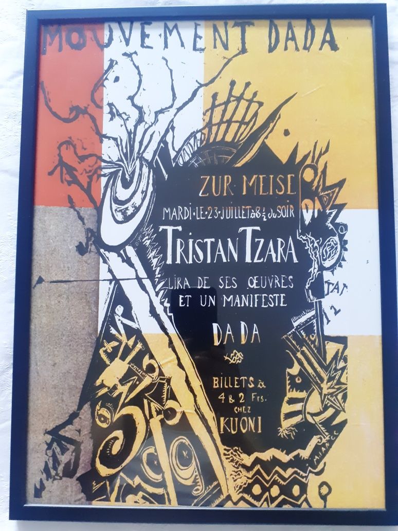 Tablou - afiș  al lui Tristan Tzara