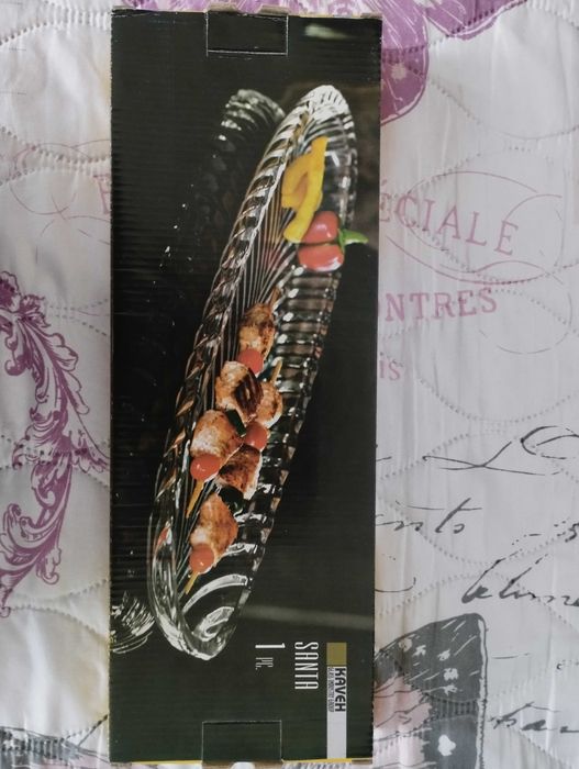 Стъклено плато овал