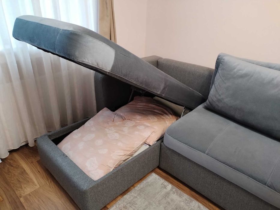 Colțar extensibil cu lada depozitare