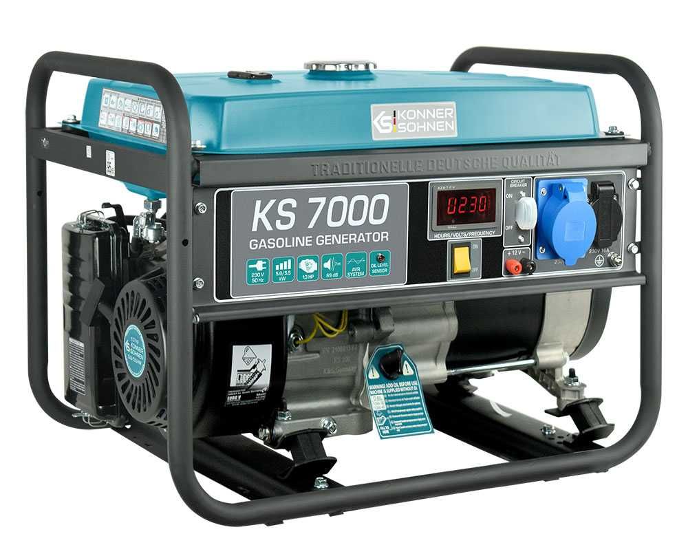 Generator de curent pe benzina monofazat 5,5 kW Konner KS 7000