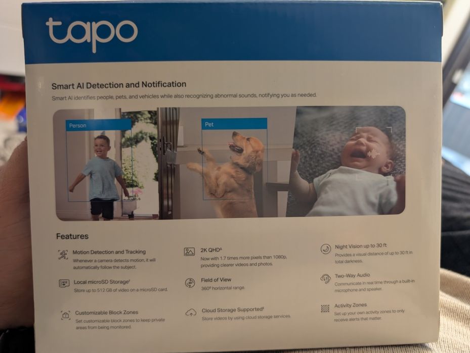 Set 3 camere de supraveghere TP-Link Tapo C220 cu Pan/Tilt 360 grade,