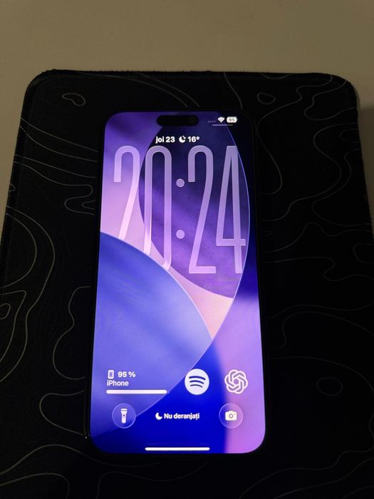 iPhone 15 Plus 256GB, Black Titanium, cutie, stare excelenta