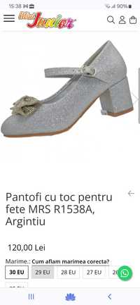 Pantofi toc mas 31