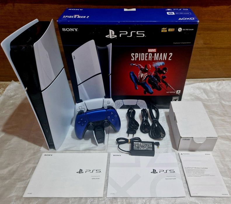 Новый Ps 5 slim 1tb 2 дж+ Топ игры!