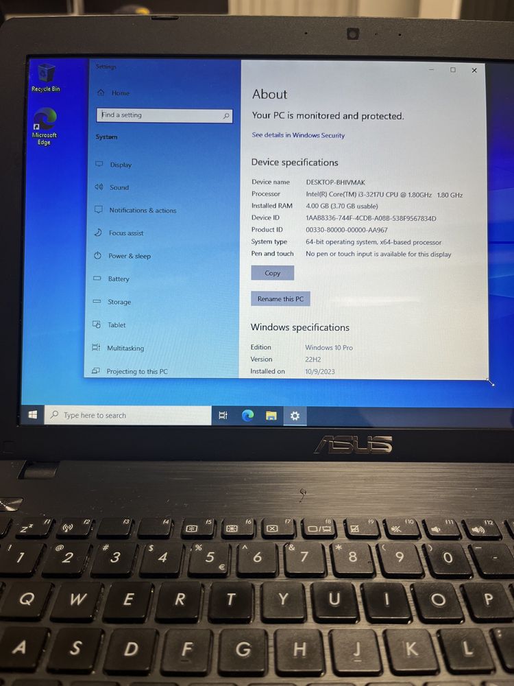 Laptop AsusX552CL-SX032D