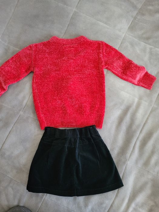 Pulover &fusta fetita 4 ani( 104cm)