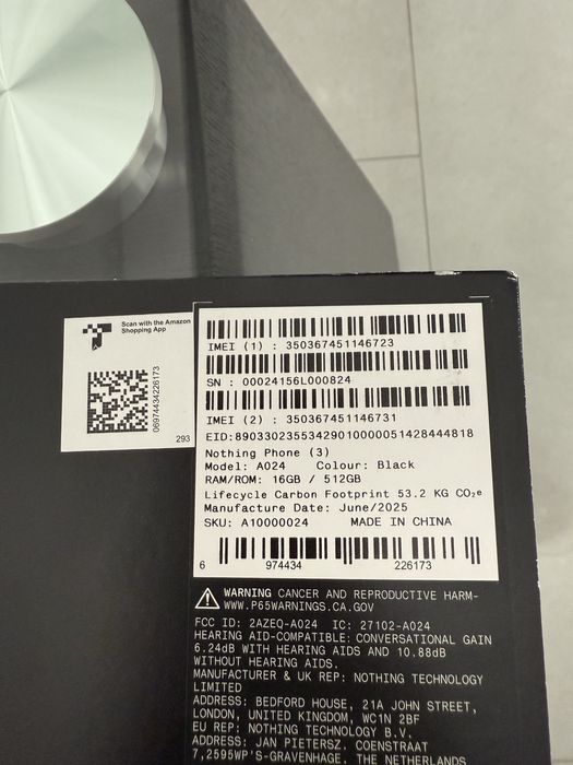 Nothing Phone 3 black 16GB RAM / 512GB • NOU / SIGILAT •