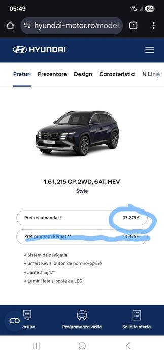 HYUNDAI New TUCSON 2025, IMPECABIL, Full Hybrid, 215 CP, 6AT, 4×2