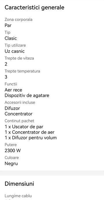 Uscător de păr Babyliss Expert Protect D362E 2300w