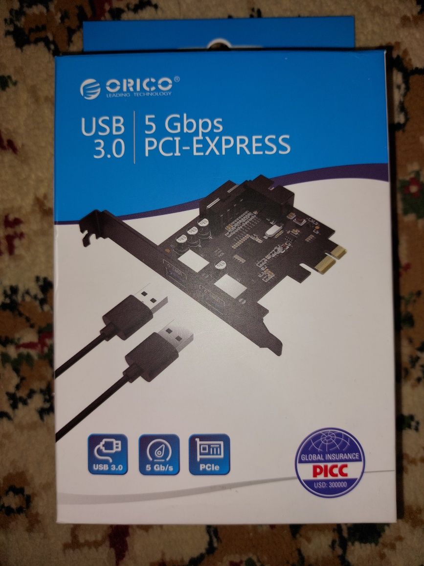 Контроллер для USB 3.0 ,PCI-Ex1 to 2хUSB 3.0
Интерфейс: PCI-