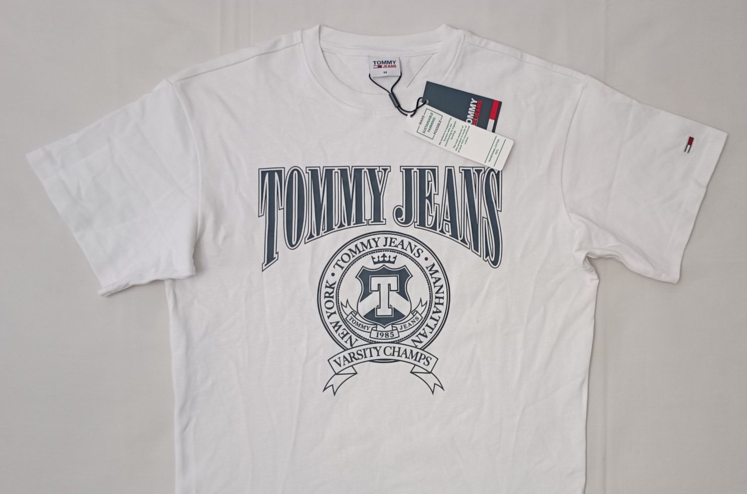 Tommy Jeans Relaxed Varsity Tee оригинална тениска XS памук фланелка