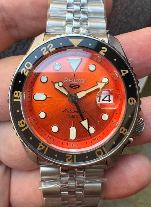 Seiko 5 Sports 42mm Black Grape SSK001 SKX007 Automat GMT 4R34 Jubilee