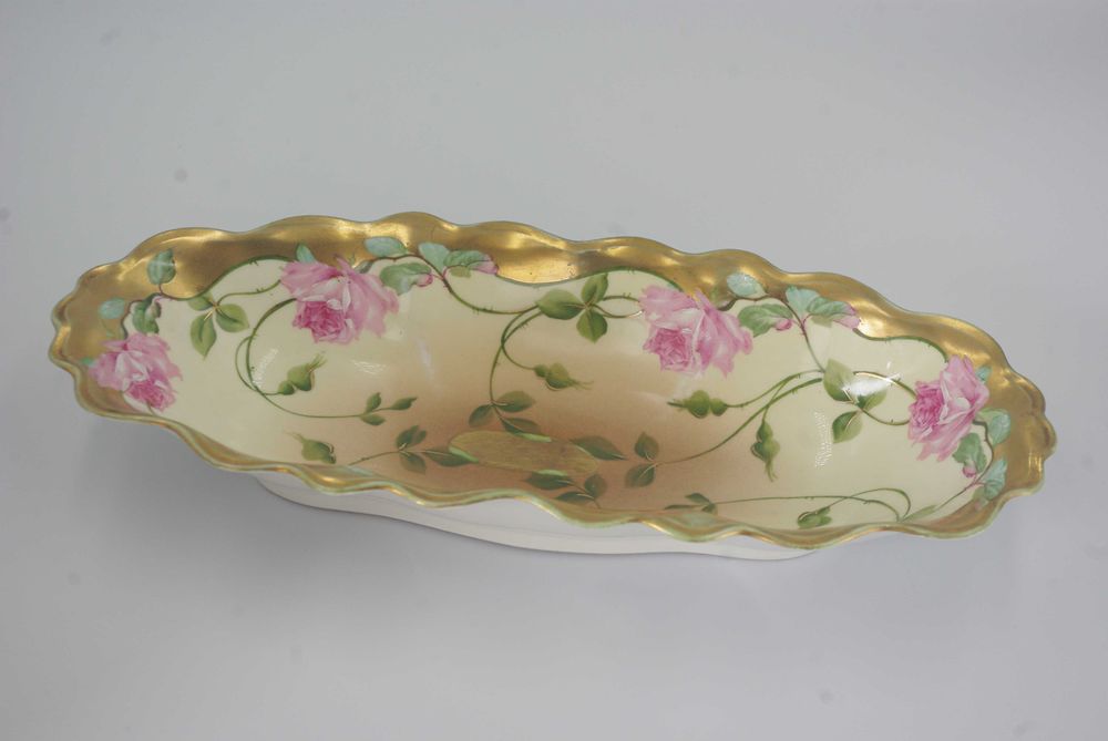 Fructiera cu motive florale M Z Austria 1884 -1909 Moritz Zdeckauer