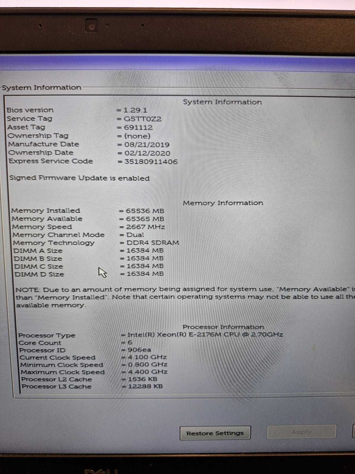 Laptop Dell Precision 7730 – | Xeon, 64GB RAM, Quadro P4200, SSD 2,5TB