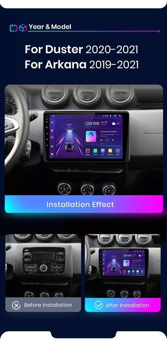 Navigatie Android Dacia Duster si Arkane 2019-2024