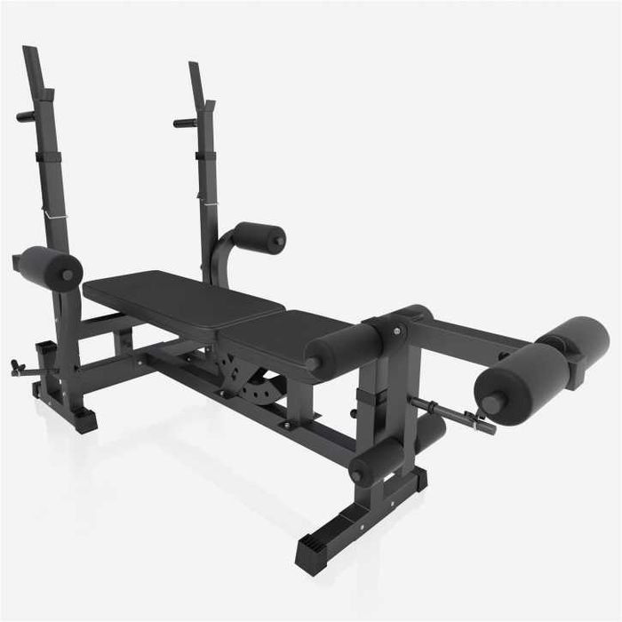 Set banca multifunctionala + greutati din ciment 100kg