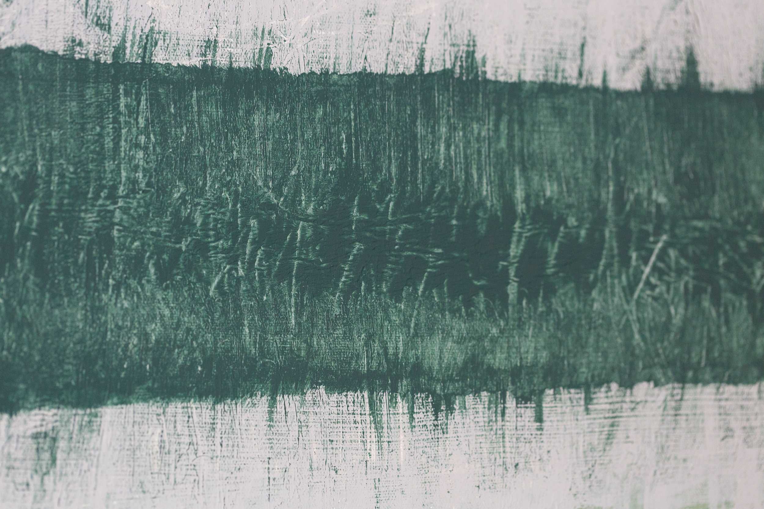 Green and Grey - tablou canvas, pictura in vopsea acrilica, 60x90cm
