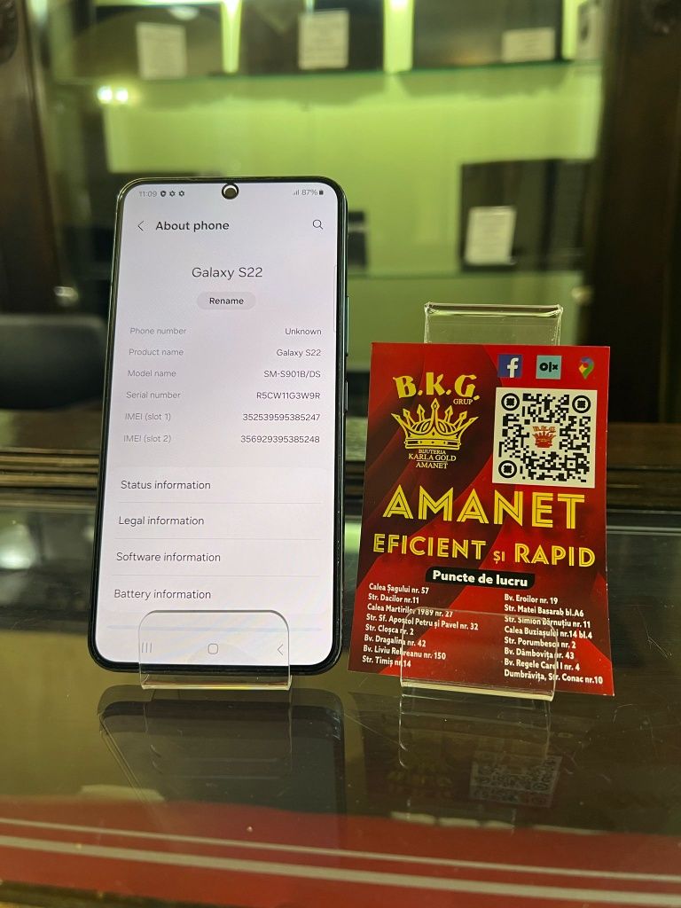 Samsung S22 128gb Amanet BKG