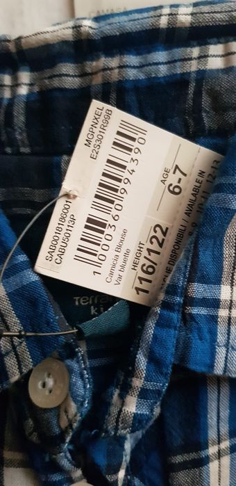 Terranova Kids cămașa 116-122 Nouă, Etichetă,  ,5-6-7 ani,maneca scurt
