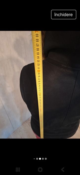 Cojoc damă din piele  si blană  naturala