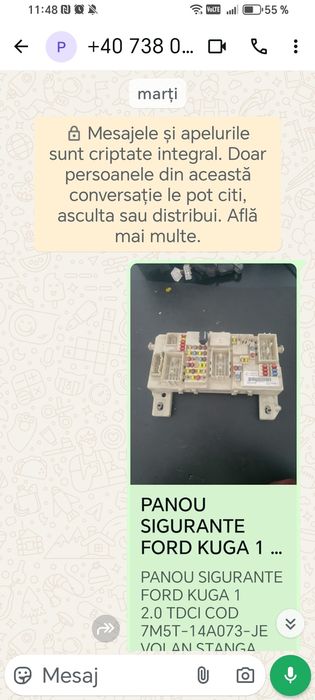 Vind tablou siguranțe ford kuga