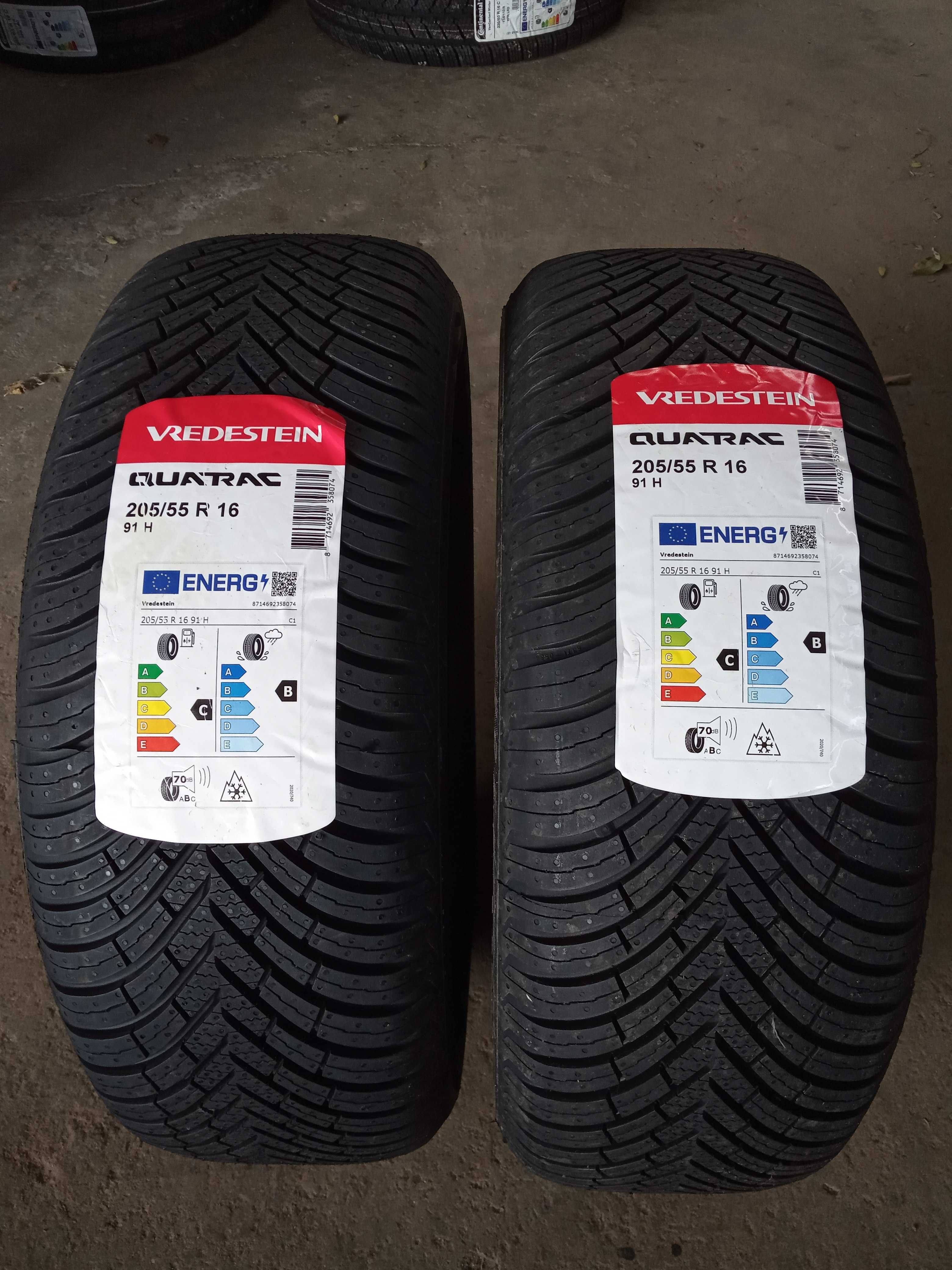 2 Нови всесезонни гуми 205/55R16 Vredestein Quatrac 91H M+S DOT4024