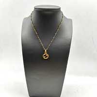 Gucci 18K Yellow Gold Interlocking G Beaded Chain Necklace