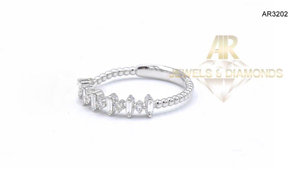 Inel Aur Alb 14 k cu DIAMANTE model nou ARJEWELS(AR3202)