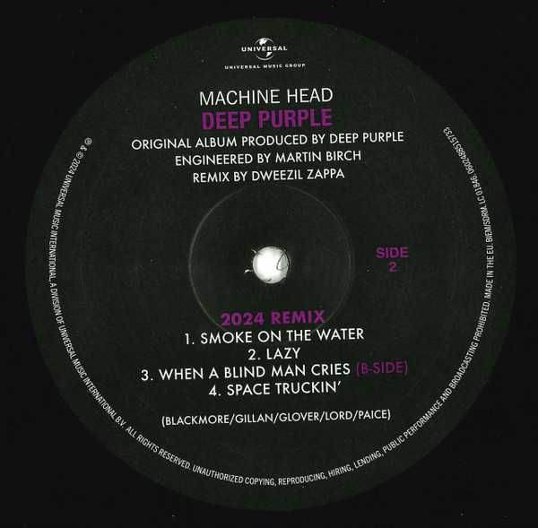 LP Vinil Deep Purple - Machine Head (2024 Dweezil Zappa Remix)