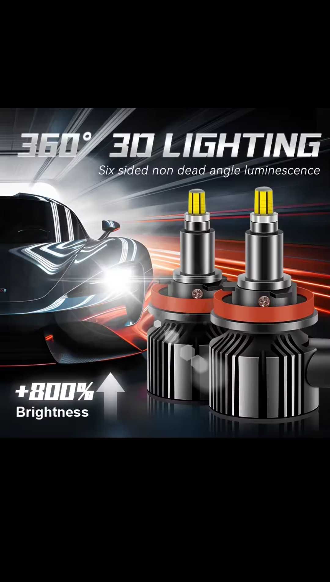 Комплект LED крушки H11 360°