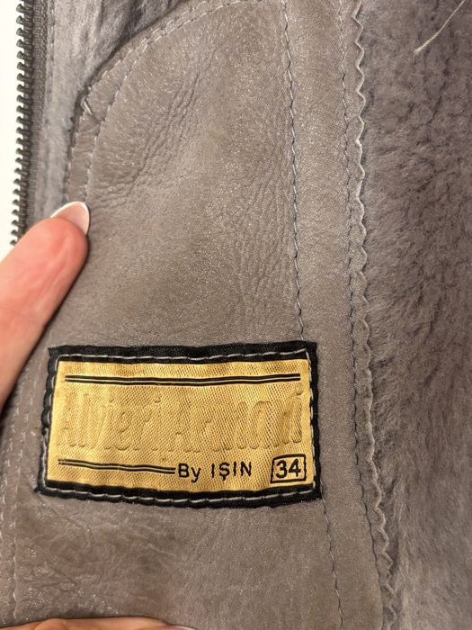 Запазено палто от агнешка кожа