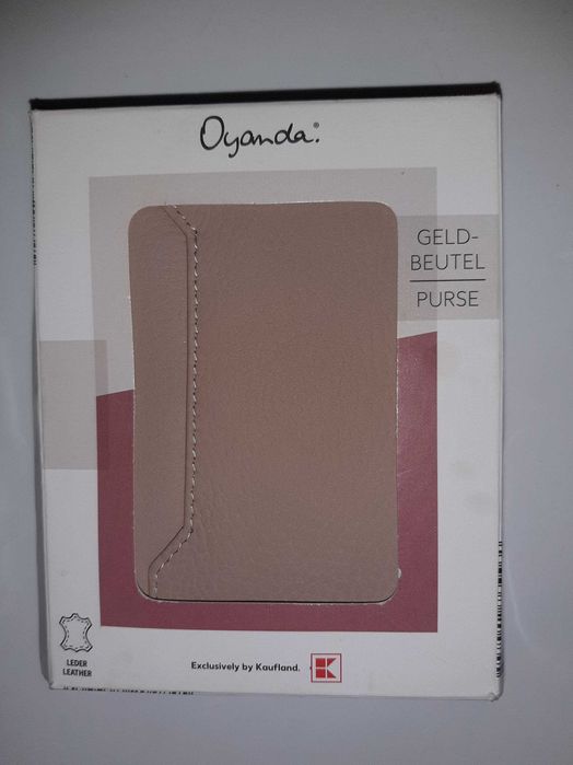 Portofel bej din piele naturala TRANSPORT GRATUIT