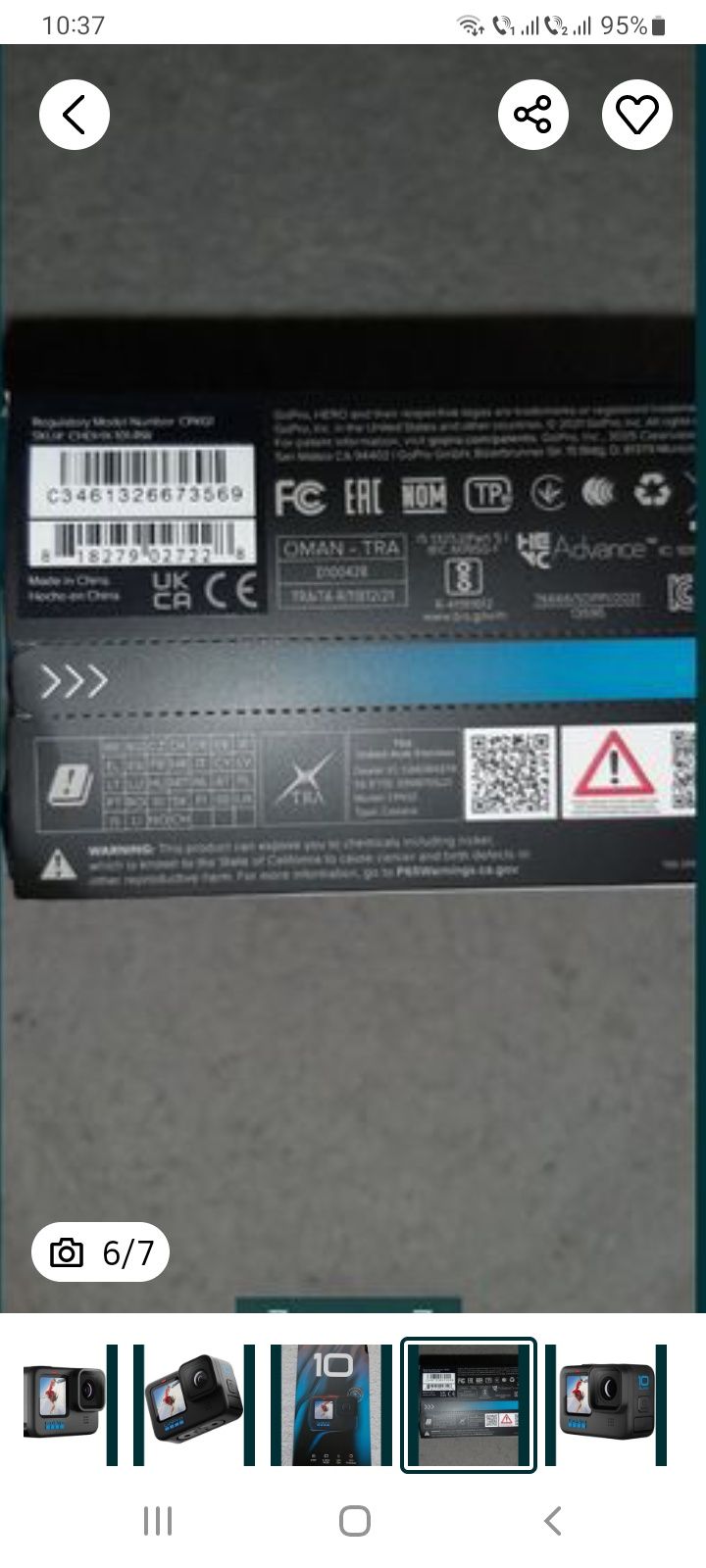 GoPro Hero 10,Black