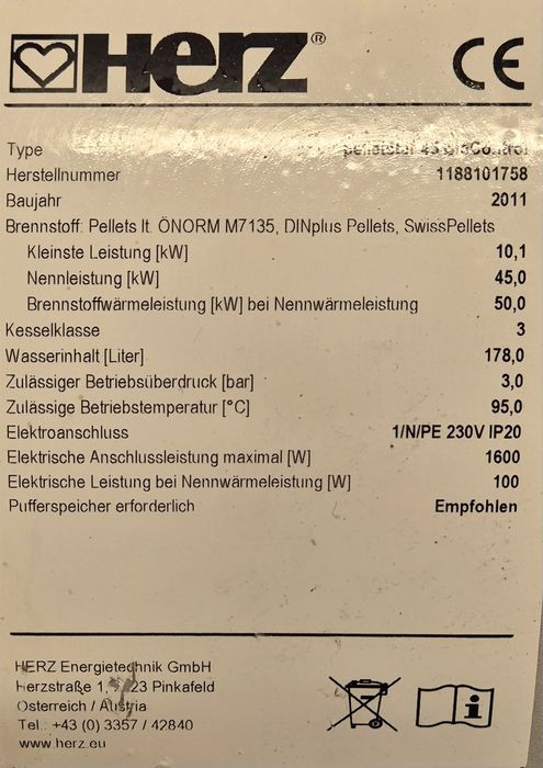 Котел за пилети HERZ