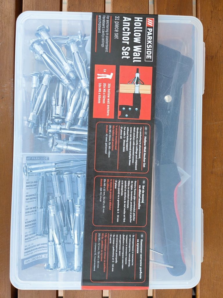 Set pistol de ancore pentru Gips-Carton Rigips Parkside 31 piese clest