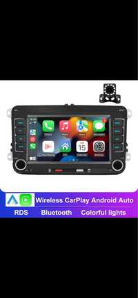 Navigatie android 7inch vw Skoda Seat 2GB 64GB Carplay +camera Cadou