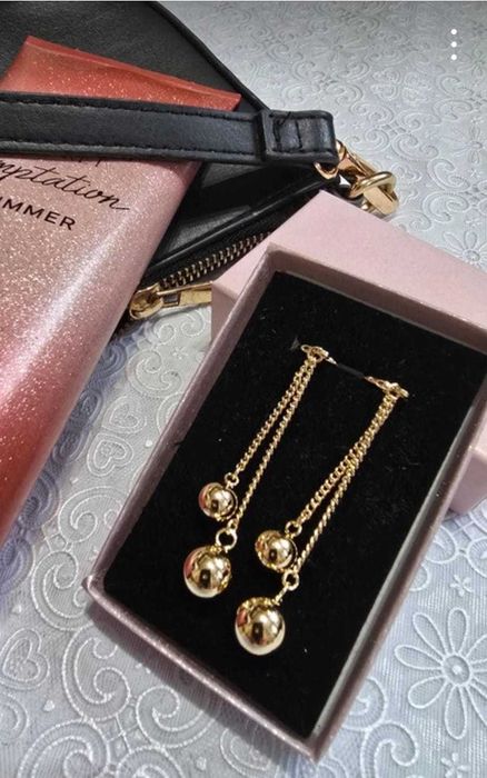 Cercei placati cu aur 14 karate