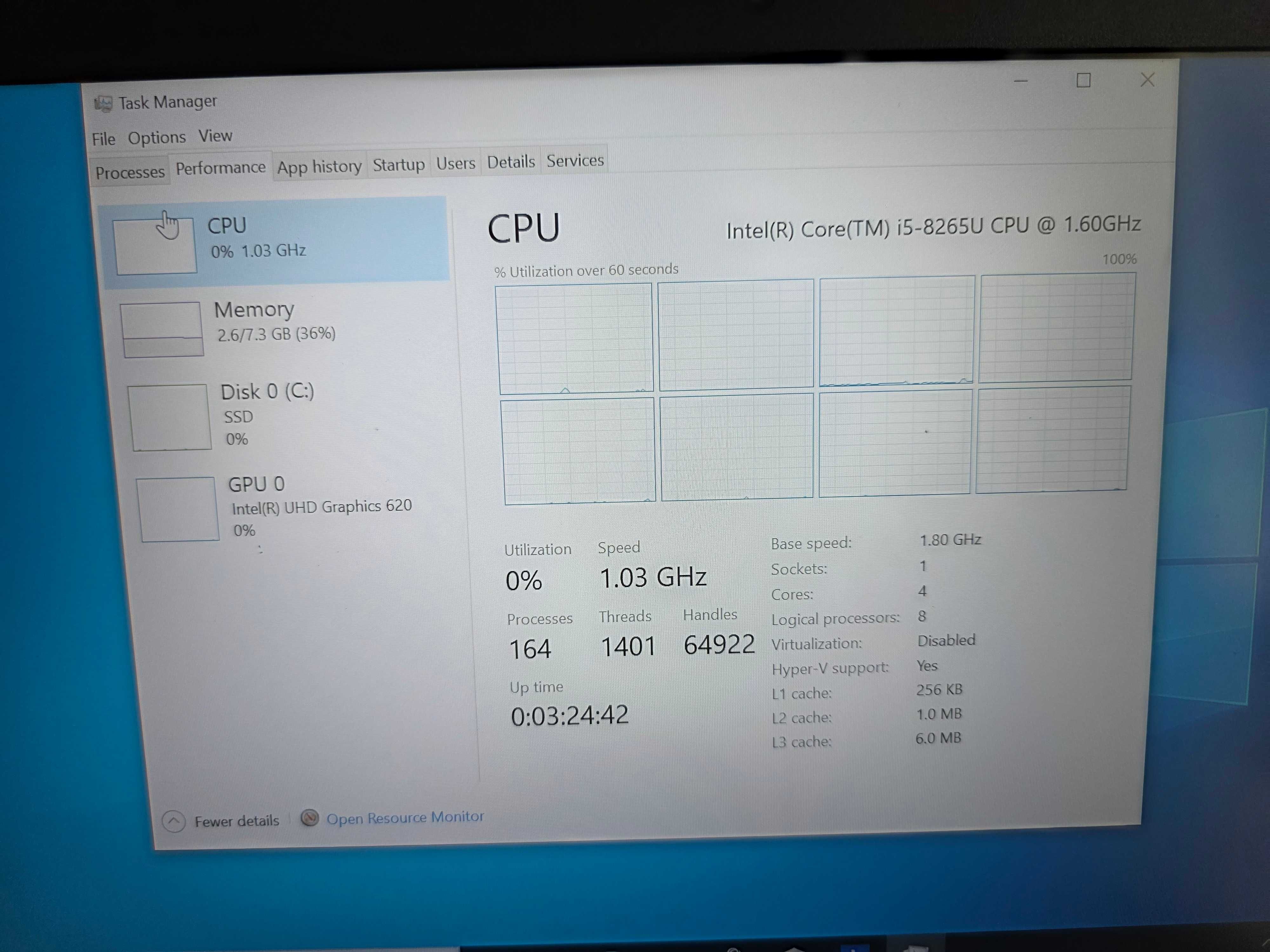 Lenovo L490 i5-8265U/8GB ram/256GB SSD