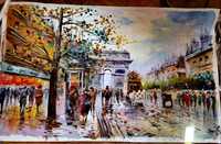 Намалена Картина Paris /париж/ маслена картина импресионизъм 70/120 см