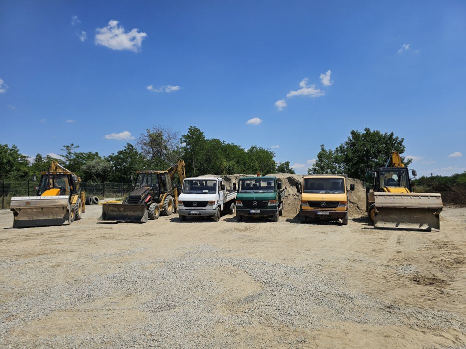 Lucrari buldoexcavator/ evacuare moloz/ produsele balastiera / pamant