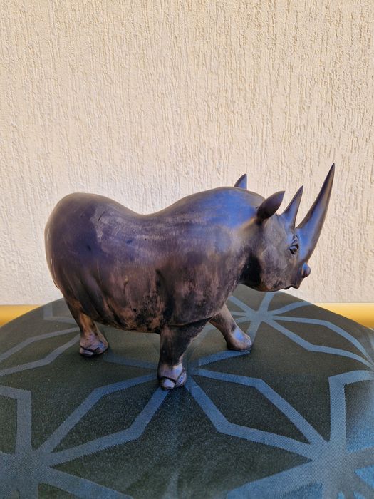 Уникална анг колекционерска дървена фигура статуетка