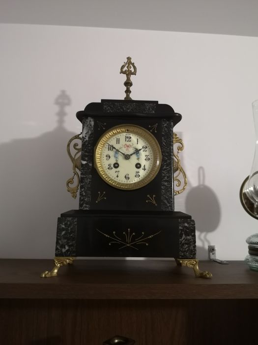 Ceas de șemineu Art Nouveau atelier Marti Fritz circa 1900 Franța.