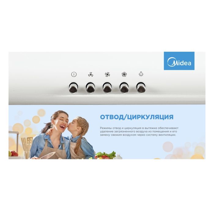 Продам вытяжку Midea MH 60F15 W