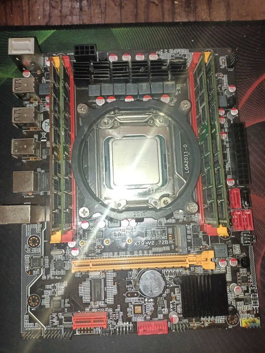 Материнка в сборе lga2011 x79 e5-2650v2 16g озу