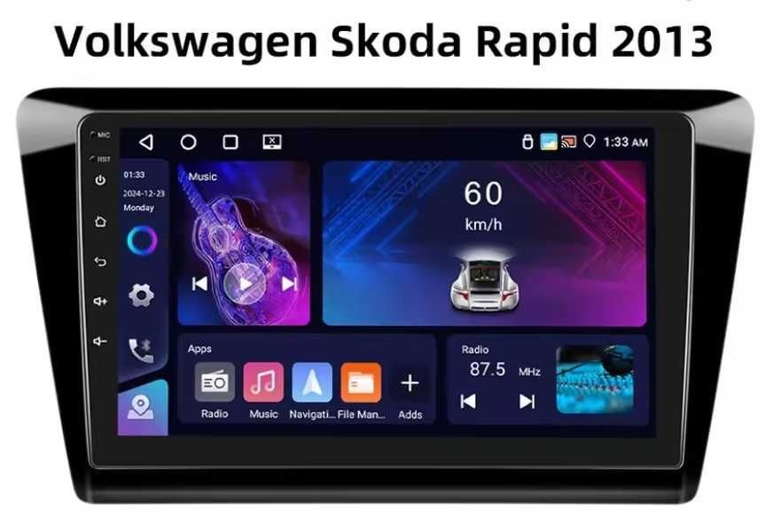 Мултимедия за Skoda Rapid навигация плеър с Android Шкода Рапид 2DIN